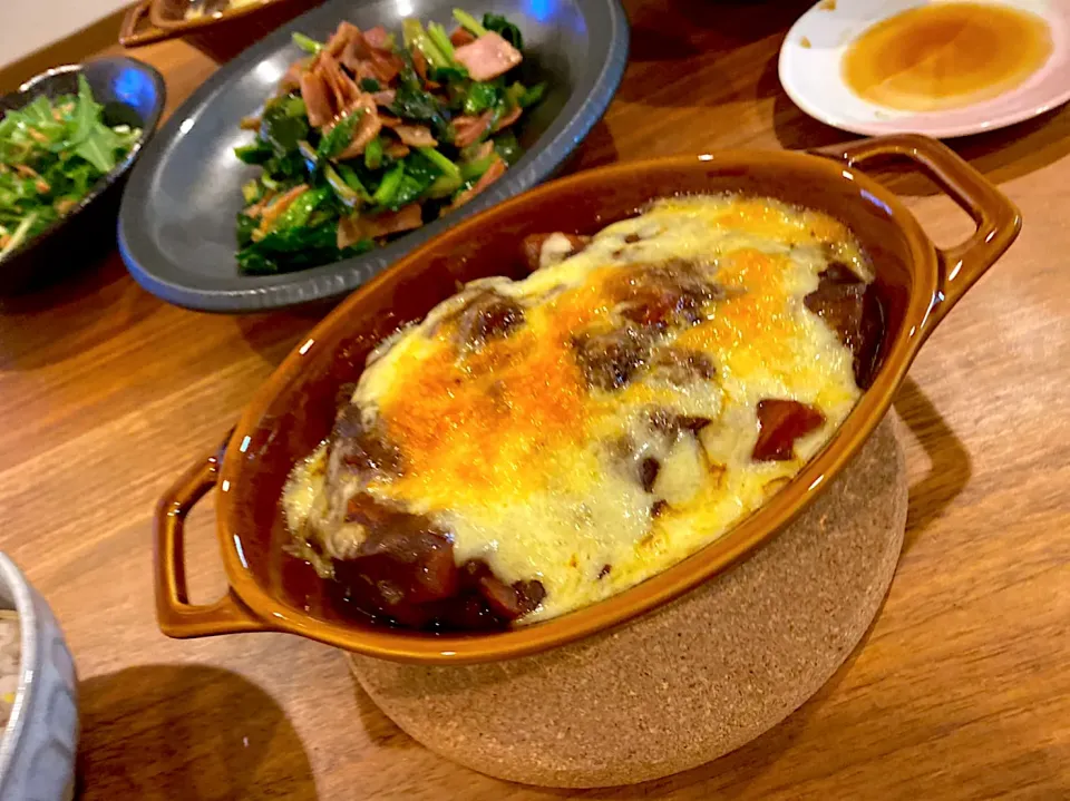 今日は肉の日☆ビーフシチューグラタン|ふくすけ食堂さん