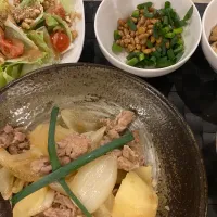 Snapdishの料理写真:肉じゃが定食！|Hiroyuki Sugawaraさん