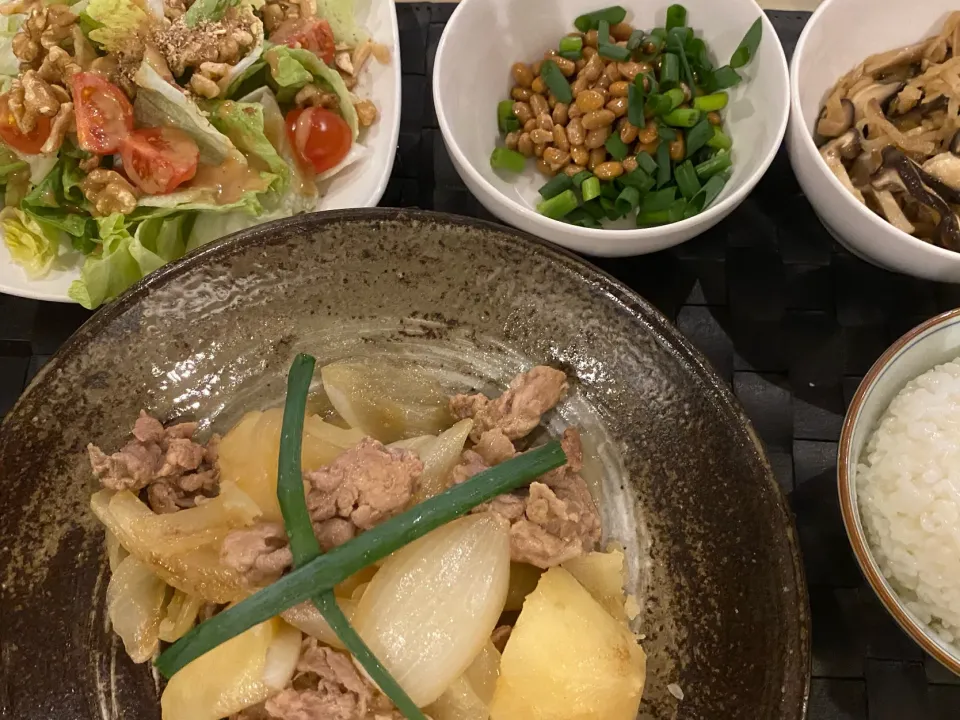 Snapdishの料理写真:肉じゃが定食！|Hiroyuki Sugawaraさん