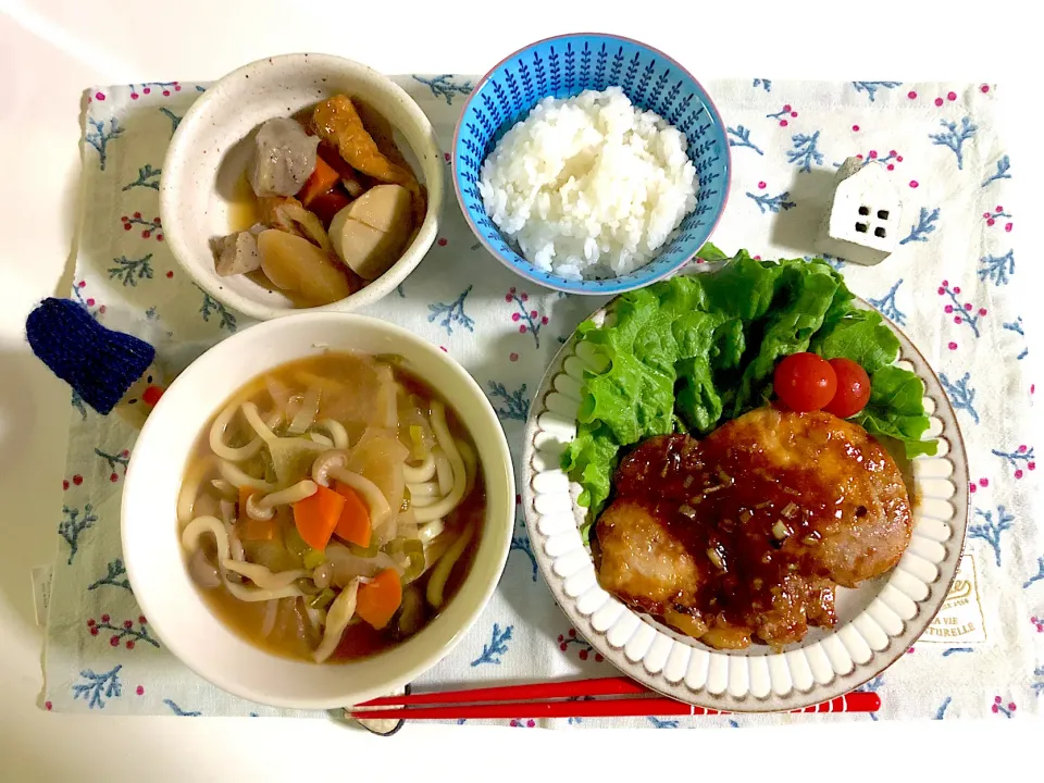 煮込みうどん&トンテキ定食|syamさん