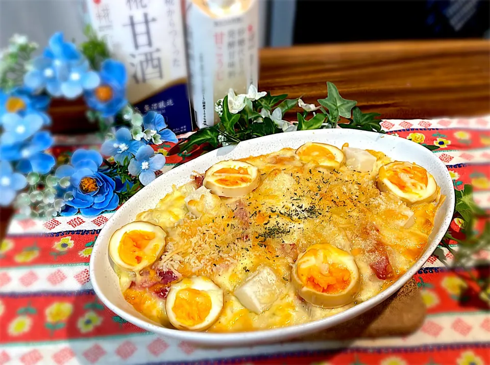 ⭐︎お餅と豆腐とベーコンの和洋風グラタン⭐︎|🌼はなちゃん🌼さん