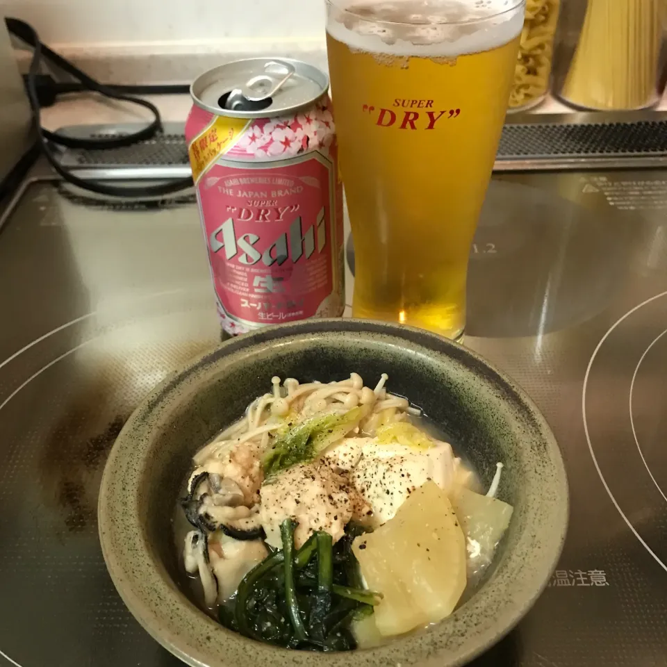 ごま味噌鍋で家飲み|sanaeさん