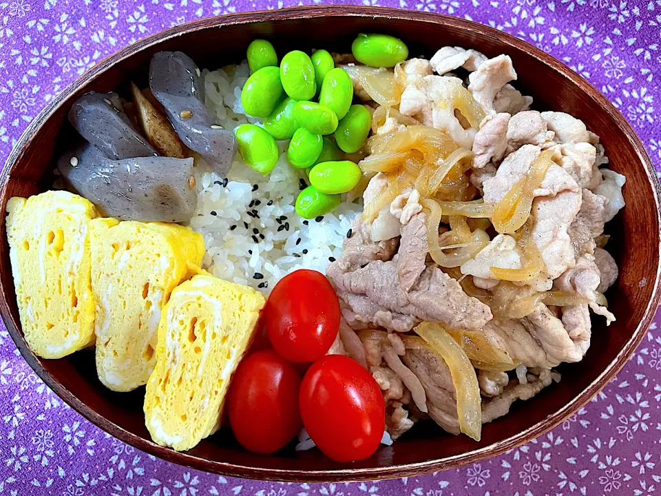 豚てり焼き弁当　ごぼう蒟蒻煮　宇宙人ソーセージ|ジャイママさん