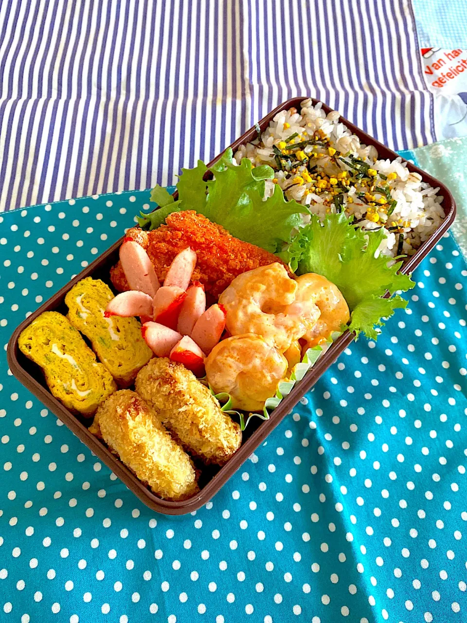 マグロかつ&辛口チキン弁当💕|いちごさん