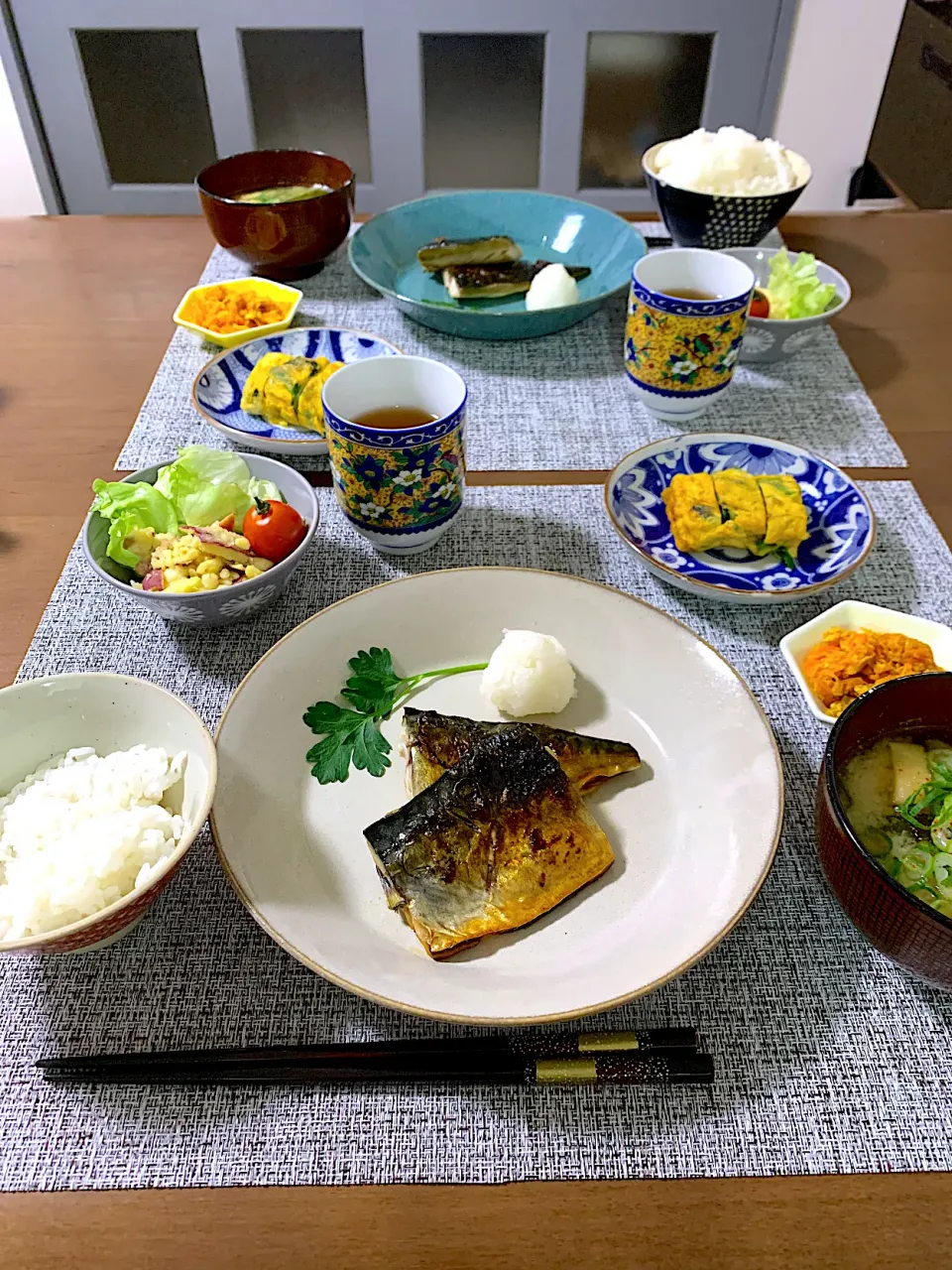 鯖の塩焼きメインの晩御飯|appiさん