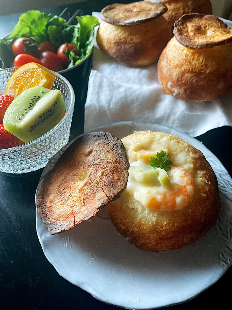 シャンピニオンでパングラタン🍄|とんちんさん