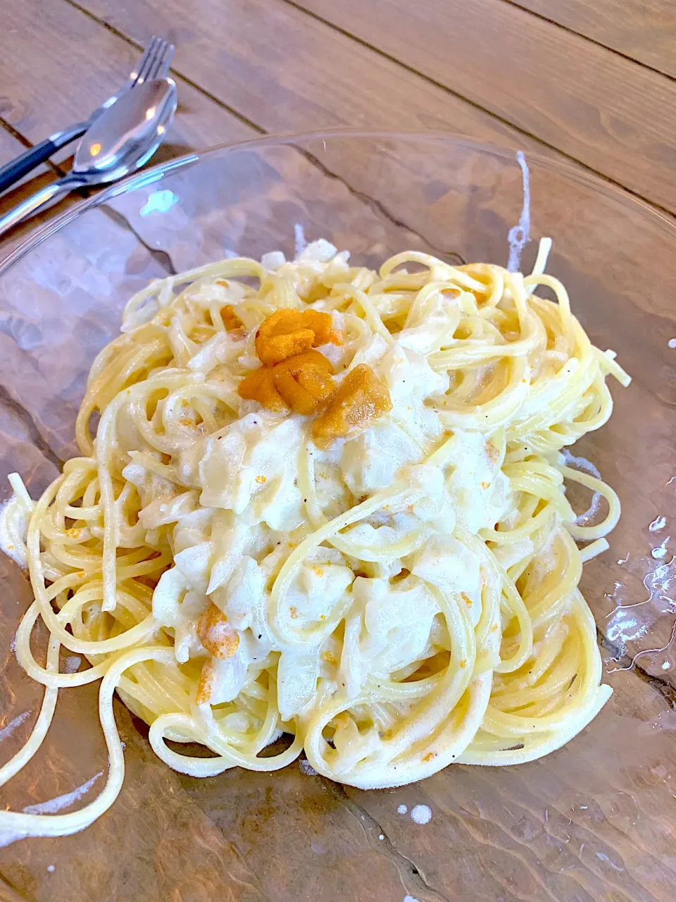 ウニのクリームパスタ🍝|mi♡さん