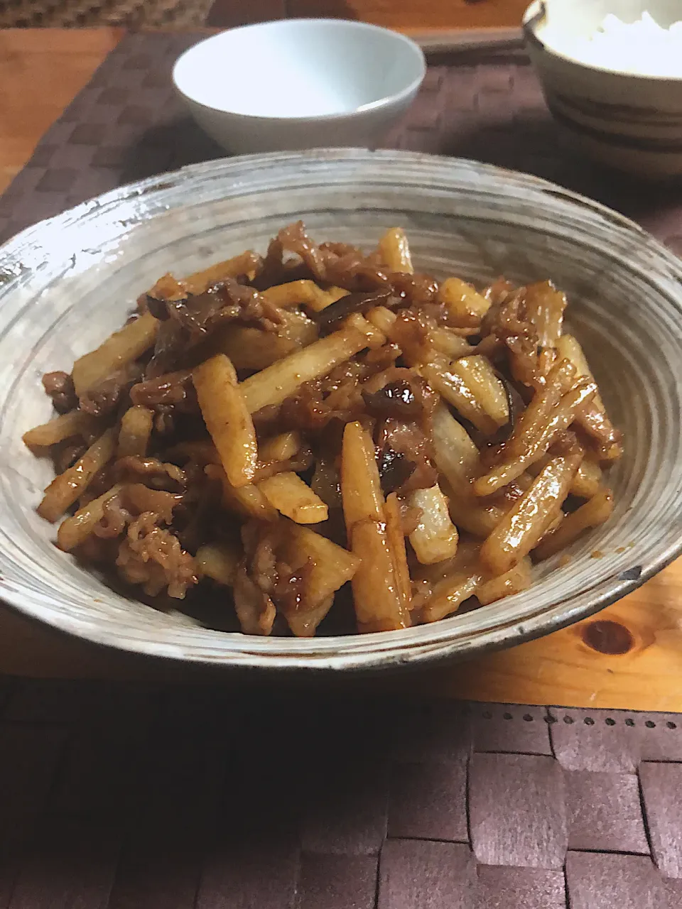 長芋と豚肉の炒め物|沖壮平さん