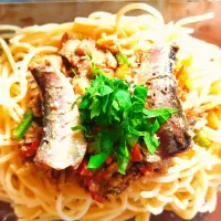 Spicy Spanish Sardines Pasta|ChieCoolet Carranzaさん