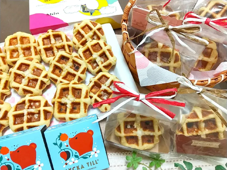 Snapdishの料理写真:💝バレンタインデーのワッフル|tomoさん