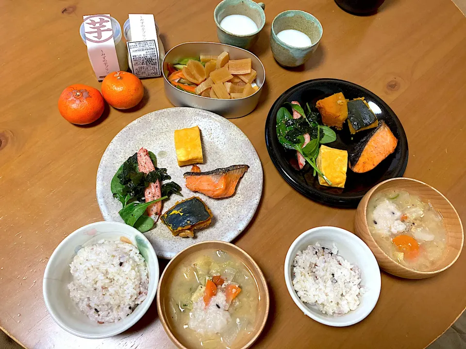 朝ごはん💙奇跡？二週連続でしみずのプリンがやって来た✨今度はプレーン🍠味。|さくたえさん