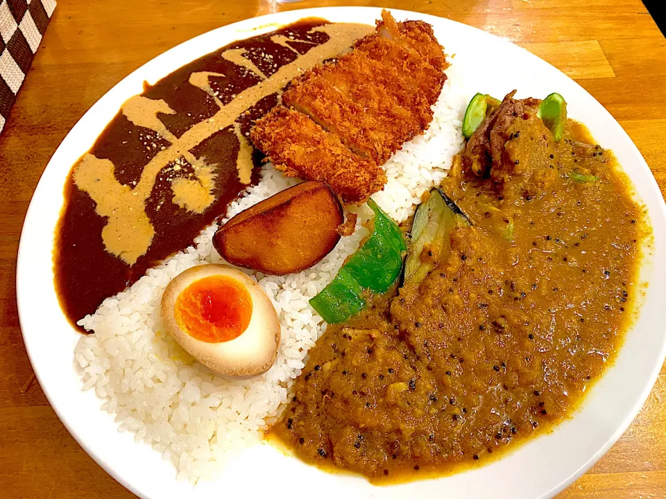 2種盛カレー（赤身カツ・ホールスパイス）|かぬさん