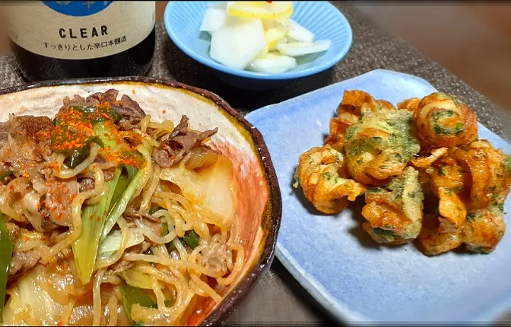 ちくわの大葉揚げ
うまかばいですき焼き風煮|びせんさん