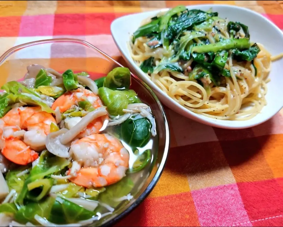 ニラ味噌LCパスタ
椎茸茶出汁のスリムスープ|マギーさん