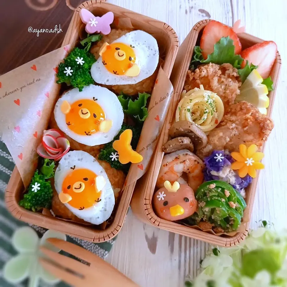 🐥ひよこさんのっけ🐥
ドライカレーおにぎり弁当|ayano.adshさん