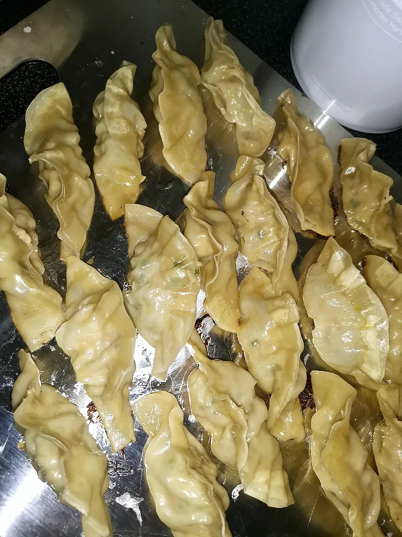 Gyoza 🥟 for dinner!It's my turn to cook😅😬 
I took a video of this. I am currently editing it and i will post it on tiktok later.
If u guys are interested thi|Hime Miyaさん