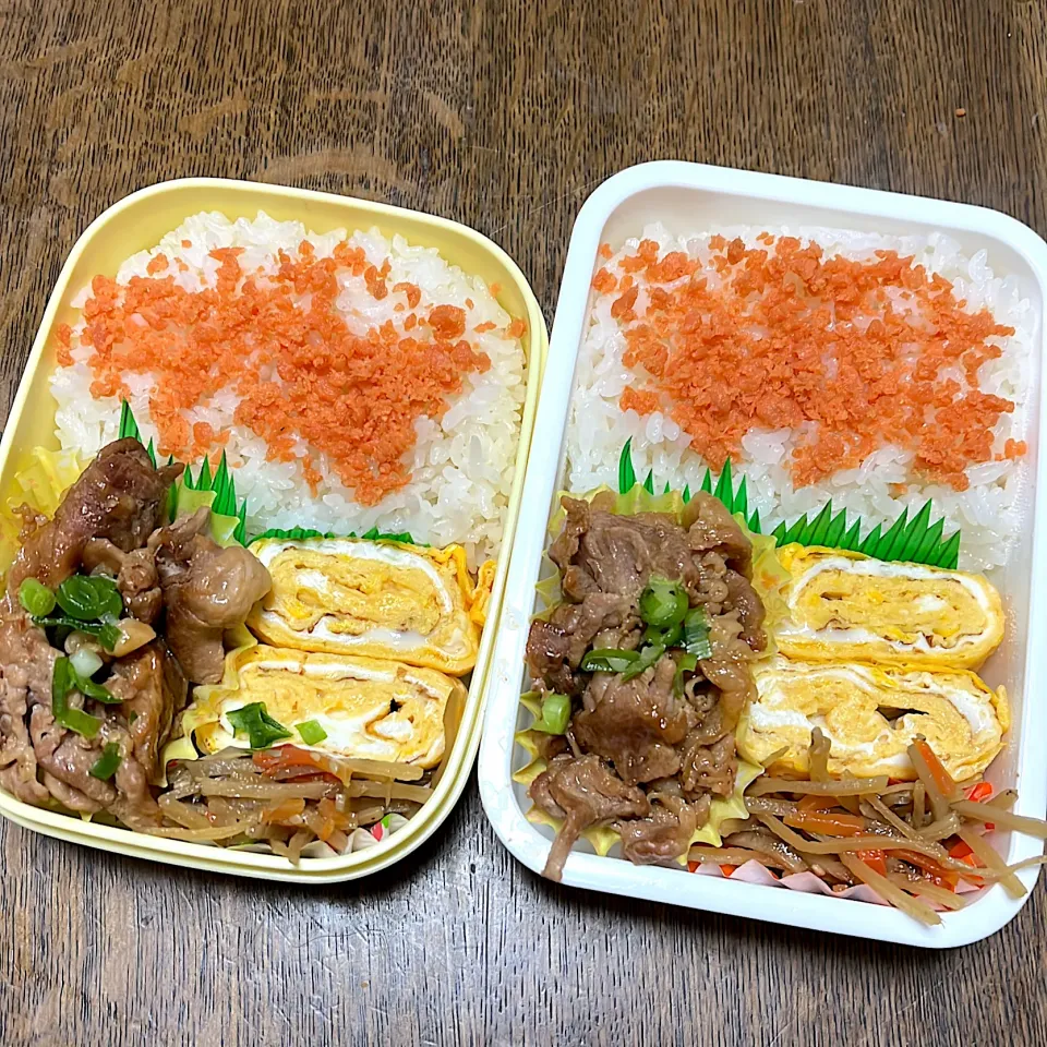 Snapdishの料理写真:娘＆自分弁当♪22.2.17|れもんてぃさん