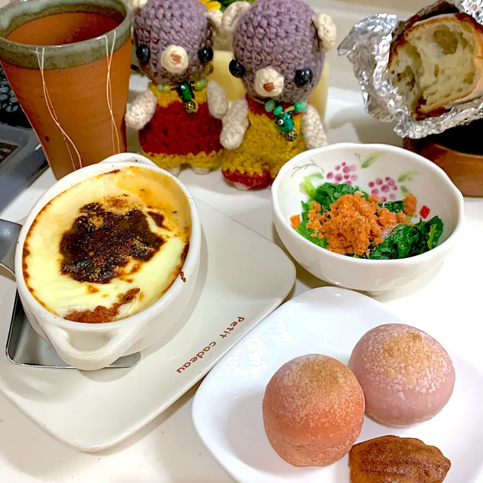 Snapdishの料理写真:朝ごぱん（╹◡╹）|chagashiさん