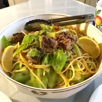 Snapdishの料理写真:☆水曜日の朝パスタ〜サバ缶Cava|静香さん