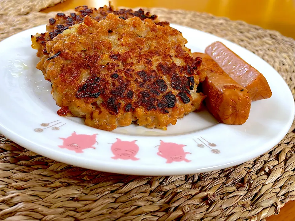 大豆のお肉と豆腐のハンバーグ|のりちさん