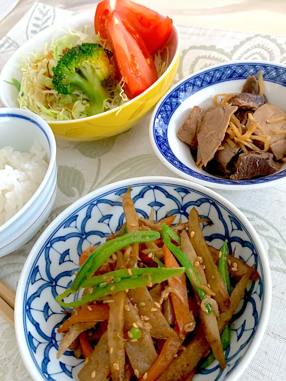 キンピラゴボウとマグロの佃煮ランチ|yasukoさん