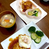 Snapdishの料理写真:家にあるもので晩ごはん|Katyさん