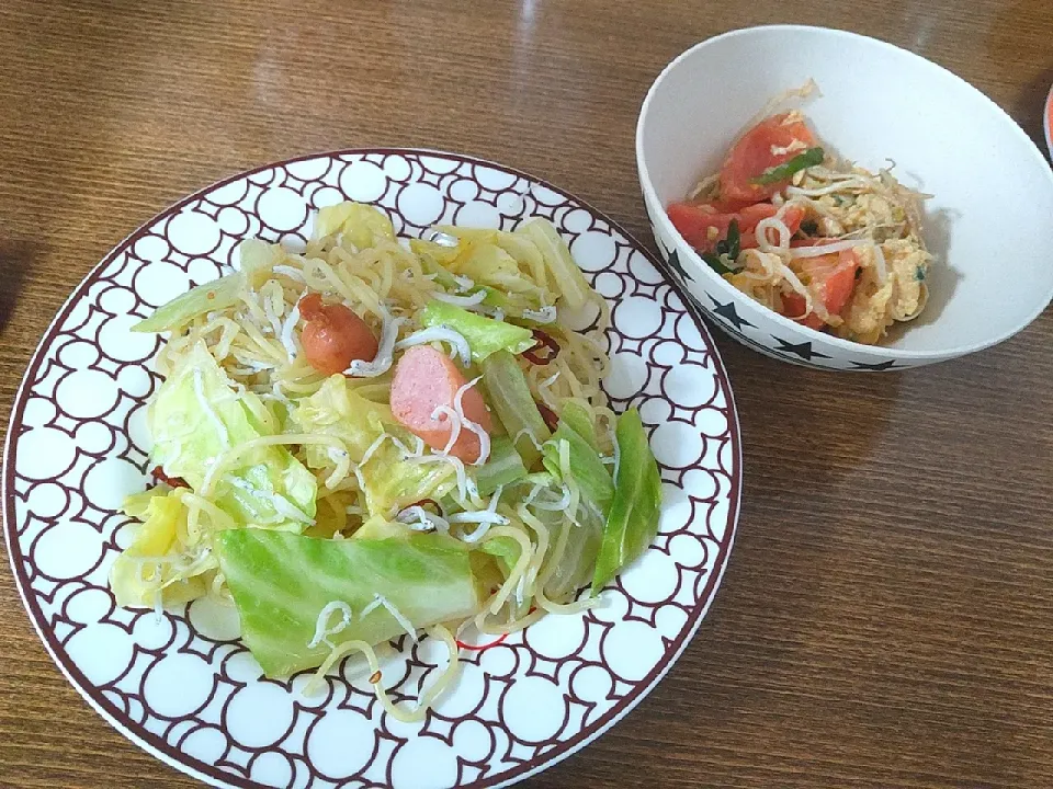 ペペロン焼きそば
トマトともやしの卵炒め|尚さん