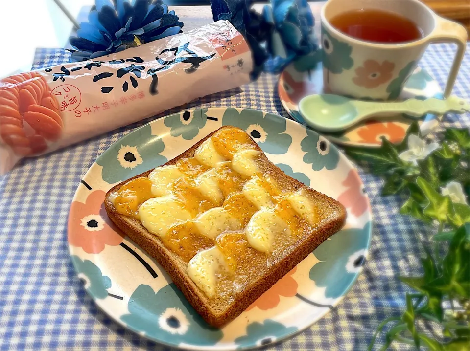 Snapdishの料理写真:朝ごパン⭐︎⭐︎めんたいマヨパン🍞|🌼はなちゃん🌼さん