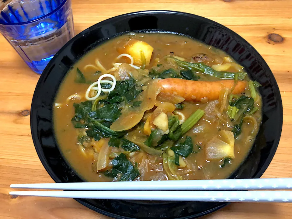 Snapdishの料理写真:カレーにゅうめん|saknさん