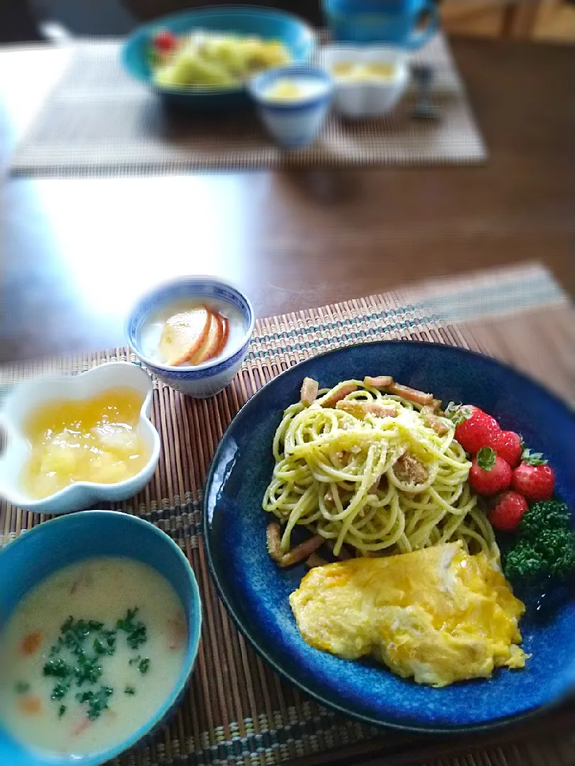 まめころさんの料理 Happy Birthday朝ごはん🎂|まめころさん