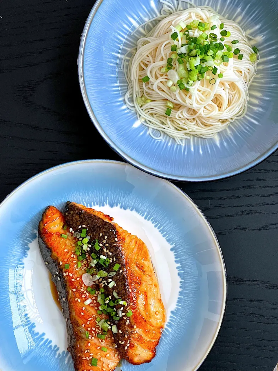 Teriyaki glazed salmon|12Dragonさん