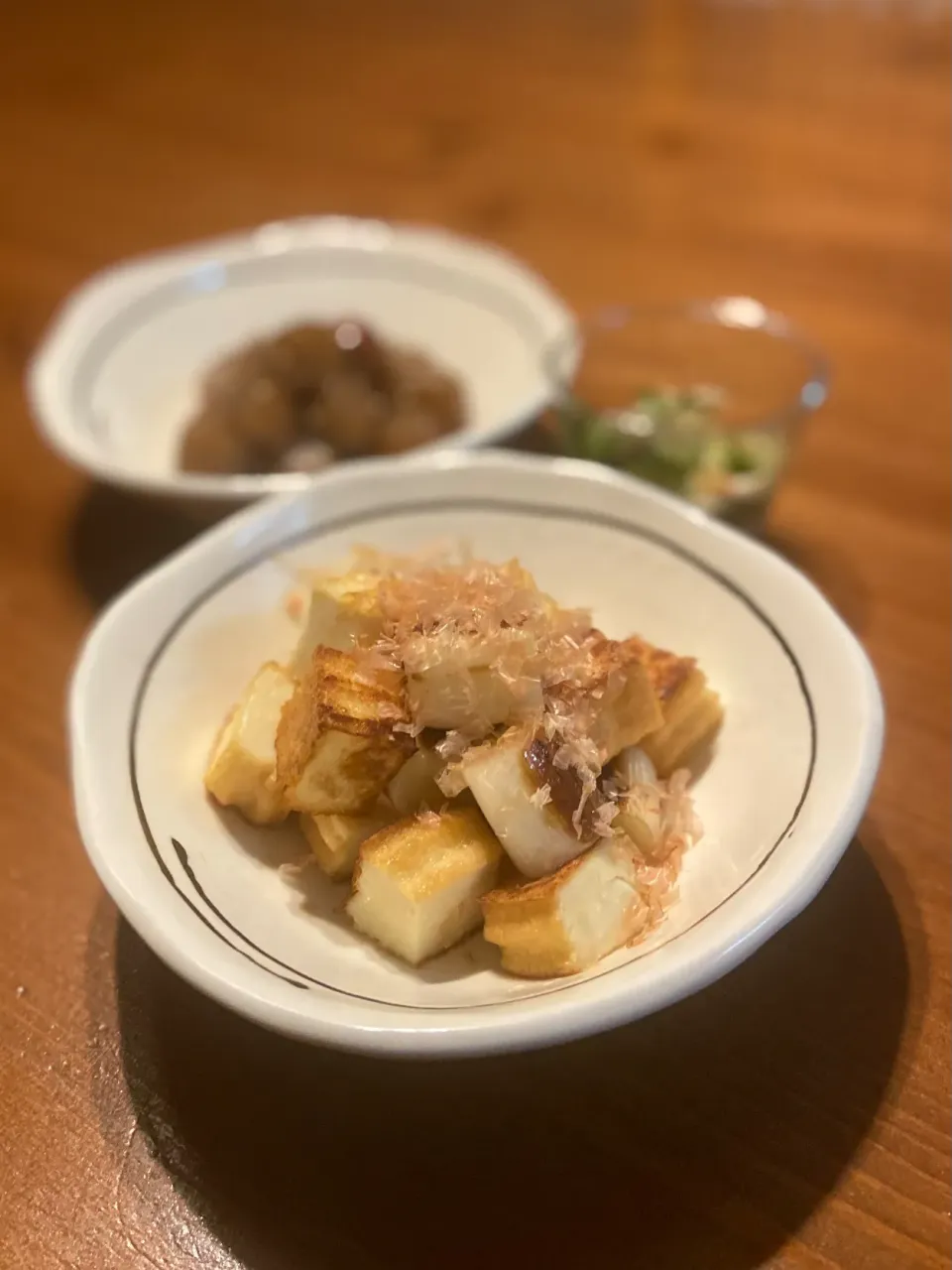 Snapdishの料理写真:2/19の夕食　厚揚げと葱の香り焼き|yoneさん