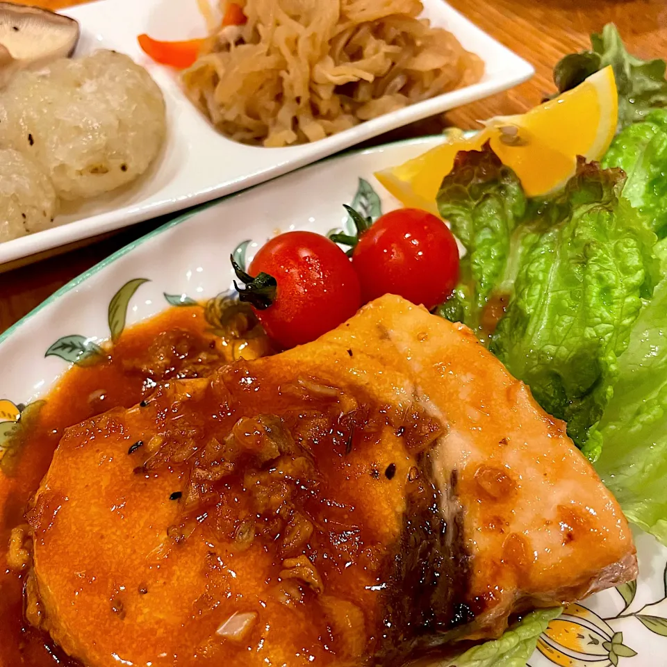 昨日の晩ご飯はカジキマグロのステーキ|だまさん