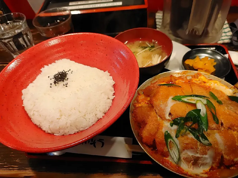 キムチカツ丼特盛り‼️(●´ϖ`●)|おてんとさんさん