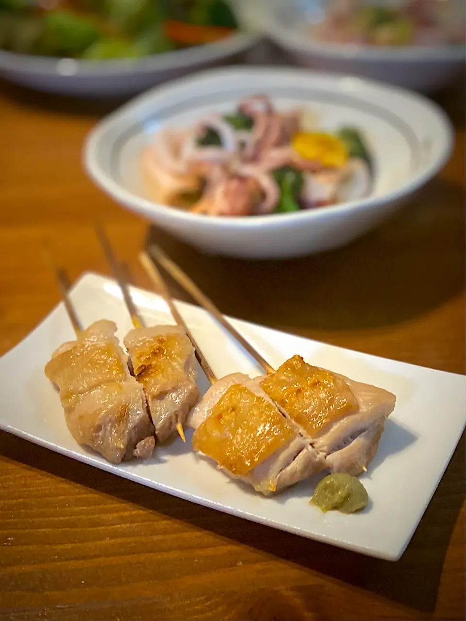 2/20の夕食　鶏ももの串焼き|yoneさん