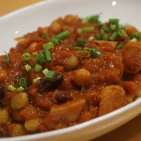 頂いた大豆ミートソーセージで！ソーセージのトマト煮。|こたろーさん