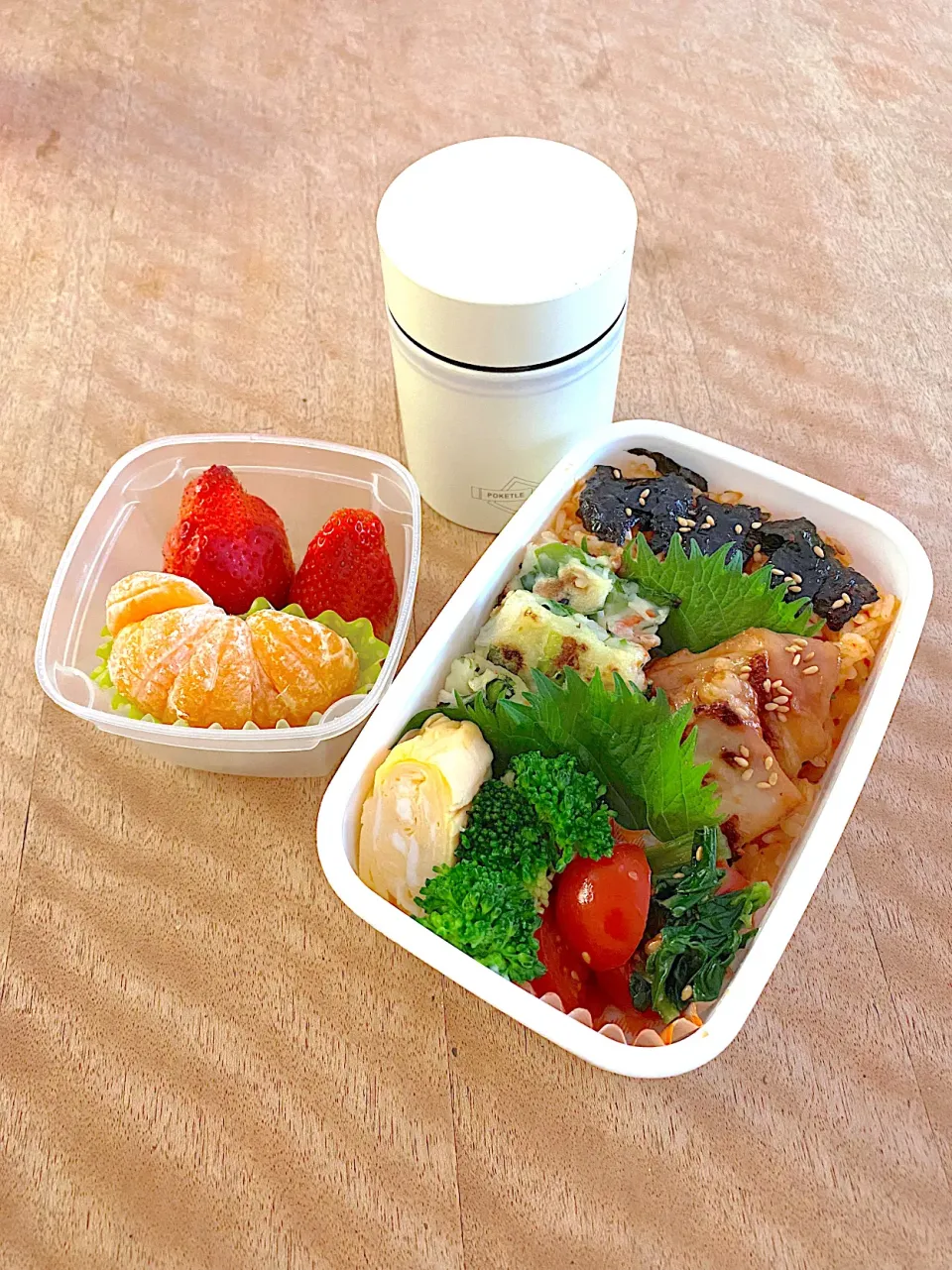 Snapdishの料理写真:巻かないチーズキンパのお弁当|Sakikoさん