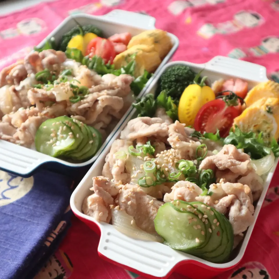 高校生男子＆中学生男子弁当🍱豚丼|なかじー。さん