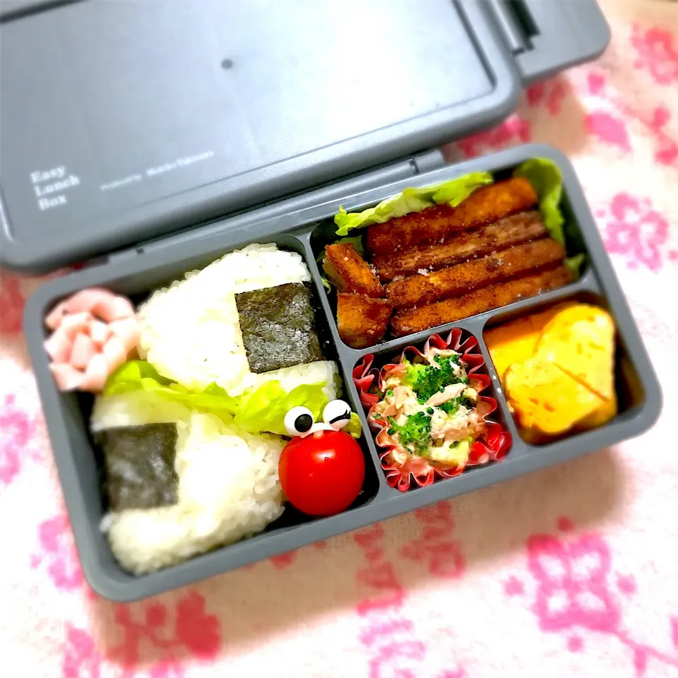 JK1弁当🍱〜山芋唐揚げ・玉子焼き・ブロッコリーツナマヨ・花ハム|華恋さん