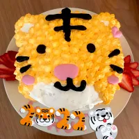 Snapdishの料理写真:年男の干支トラケーキ🐯|hnnさん