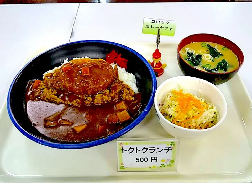 Snapdishの料理写真:コロッケカレー　サラダセット|nyama1さん