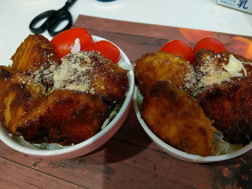 照焼きナゲット丼|もちもちだいたいひこ🐺さん