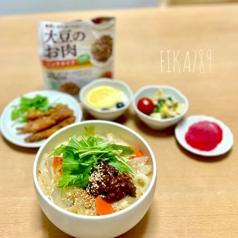 いっちゃんさんの料理 激辛豆乳坦々うどん✨　　🥵🥵🥵|FIKA789さん