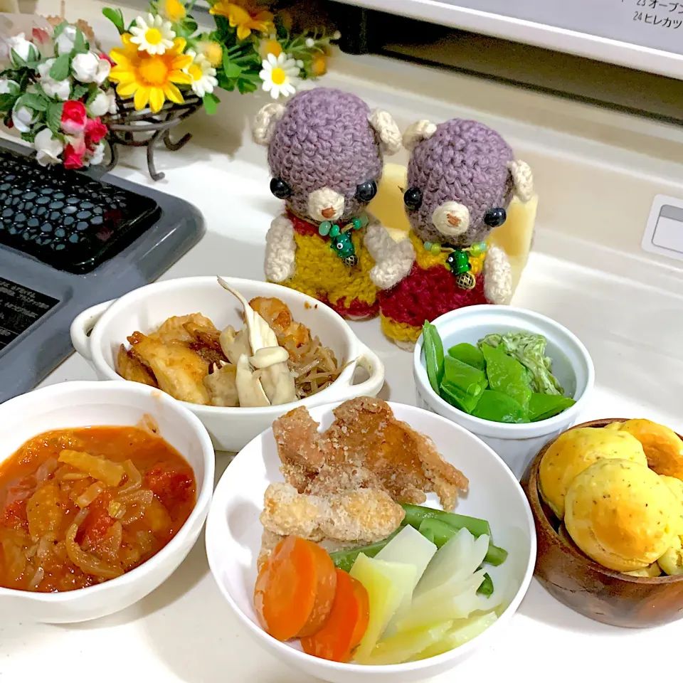 Snapdishの料理写真:晩ごぱん(°▽°)|chagashiさん