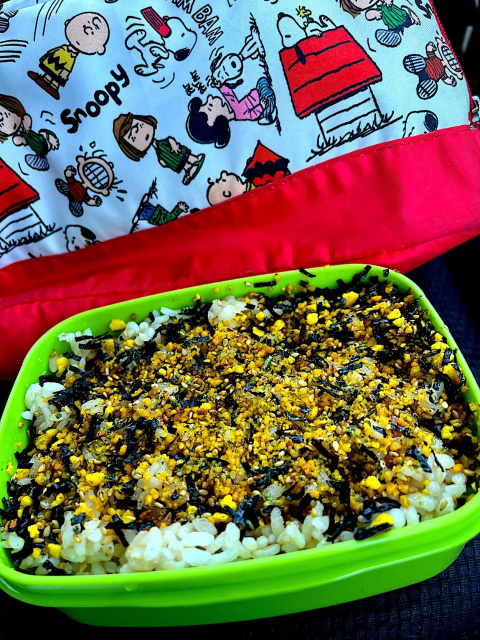 #昼飯　ロウカット玄米のりたま鶏そぼろ段々弁当|ms903さん