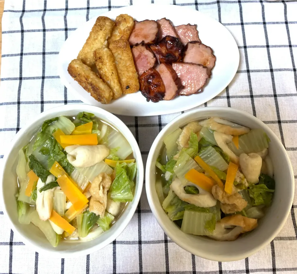 今日のよるごはん＊野菜たっぷりうどん|みかんさん