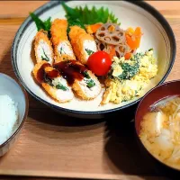 Snapdishの料理写真:今日の夕飯、ささみチーズカツ☘️|まよさん