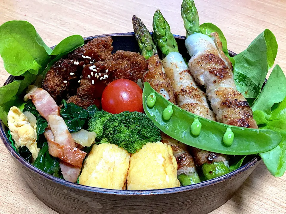 アスパラ肉巻き弁当|ちかちかさん