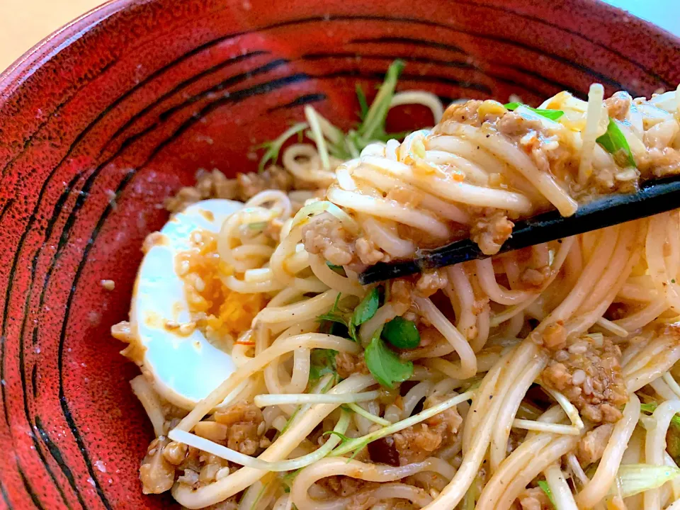 旨辛汁なし坦々温めん|半田手延べそうめんの店 阿波や壱兆さん