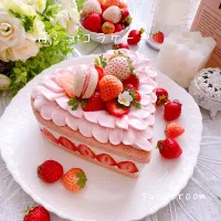 苺ショコラケーキ🍓です︎💕︎💕